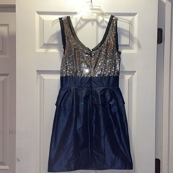 BCBGeneration Sequin Blue Frost Mini Dress - Picture 3 of 6